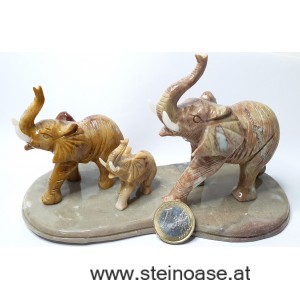 Elefanten Familie 3-teilig, Speckstein